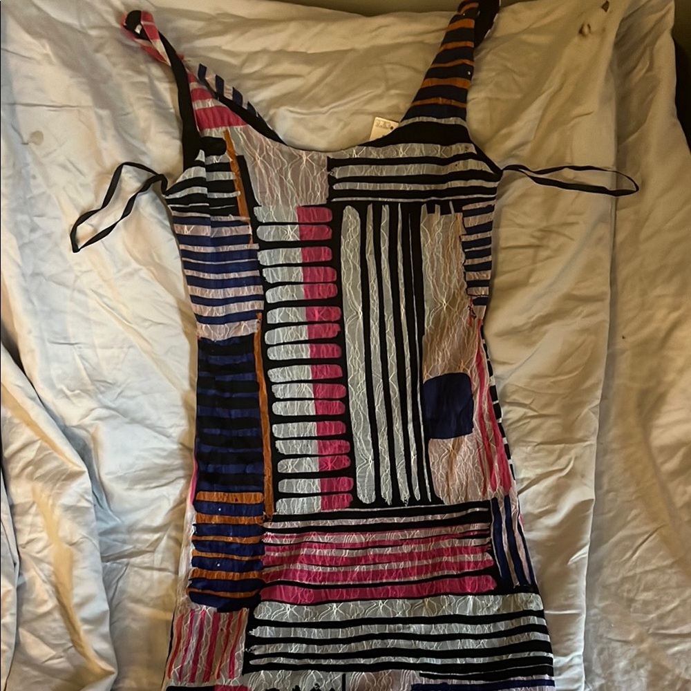 Bar III Black and White Asymmetrical Bodycon Mini Dress